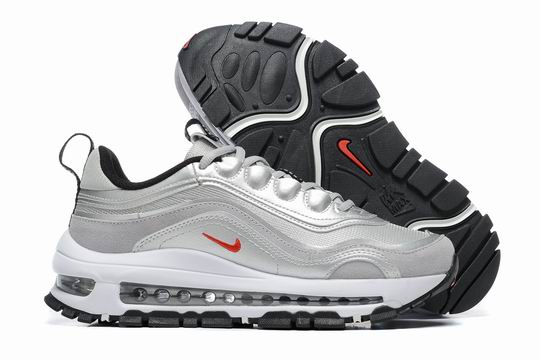 Cheap Nike Air Max 97 Futura Silver Red Men's Women's Running Shoes-026